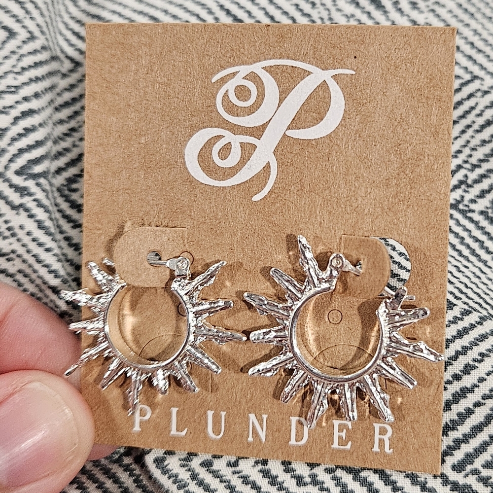 New Plunder silver burst hoops.